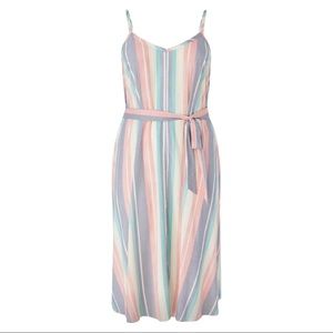 Torrid Striped Trapeze Self-Tie Dress Sz 3x